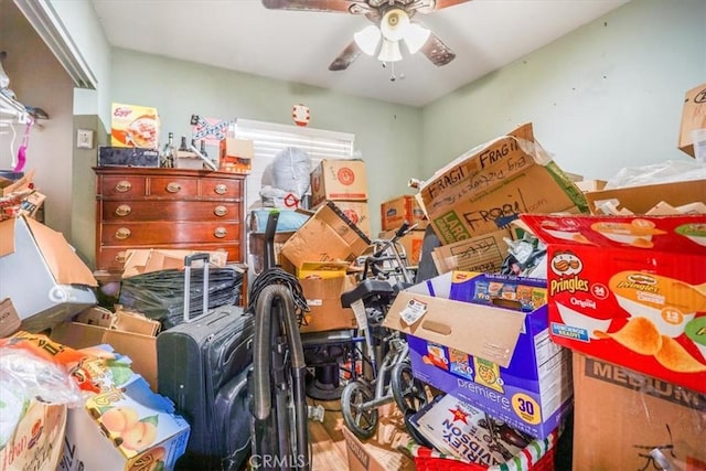 9130 Hargill, Bellflower, CA 90706 - storage area with ceiling fan