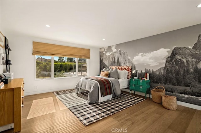 2301 Santiago Dr, Newport Beach, CA 92660 - bedroom with wood finished floors and recessed lighting