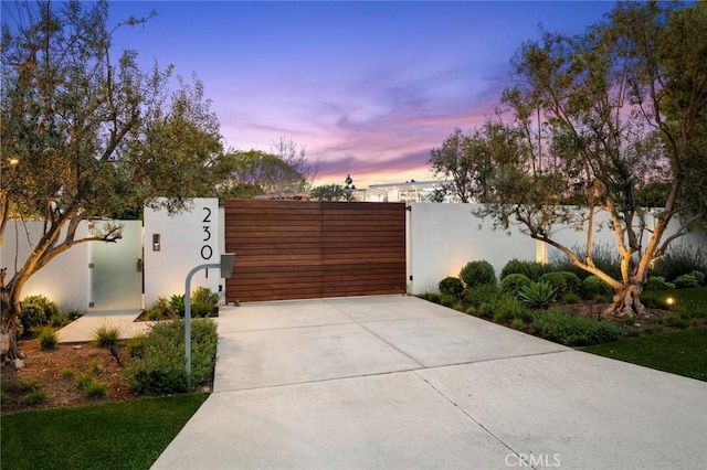 2301 Santiago Dr, Newport Beach, CA 92660 - view of gate at dusk