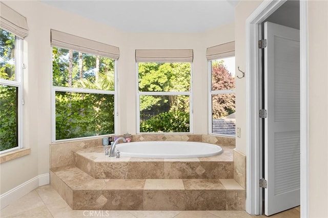 3130 Shady Grove Ct, Chico, CA 95973 - full bath featuring a bath, plenty of natural light, and tile patterned floors