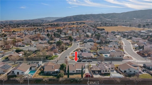 6231 Almond Valley Way, Quartz Hill, CA 93536 - aerial view of property and surrounding area featuring mountains and nearby suburban area