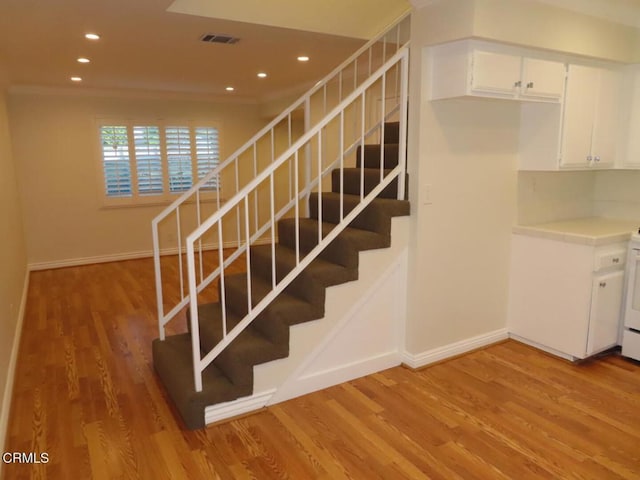 808 Magnolia Ave Unit 3, Pasadena, CA 91106 - staircase with wood finished floors and recessed lighting