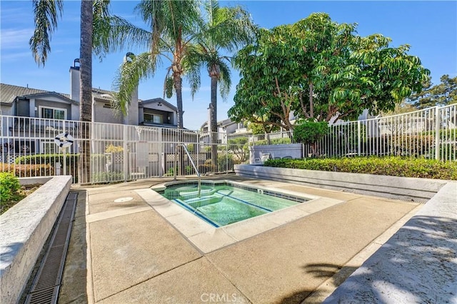 8270 Sutterhome Pl, Rancho Cucamonga, CA 91730 - view of swimming pool with a community hot tub and a residential view