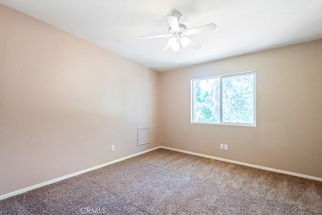 2616 Secret Dr, Running Springs, CA 92382 - empty room with carpet floors and a ceiling fan
