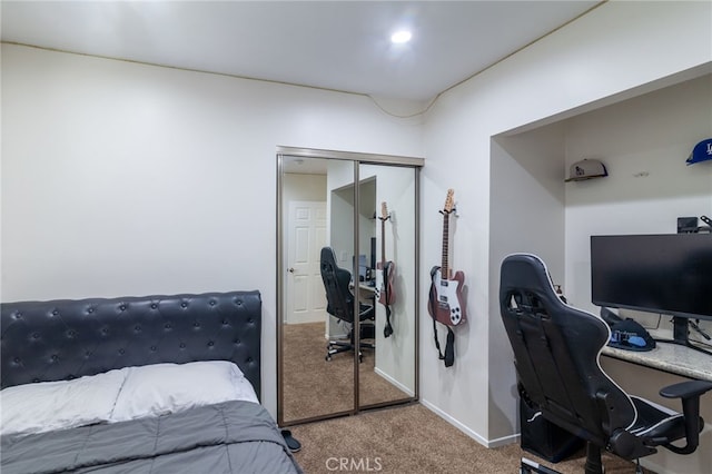 10838 Burnet Ave, San Fernando, CA 91345 - carpeted bedroom with a desk and a closet