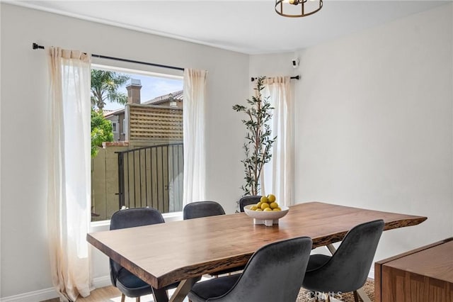 2017 Curtis Ave Unit B, Redondo Beach, CA 90278 - dining space featuring baseboards and light wood-type flooring