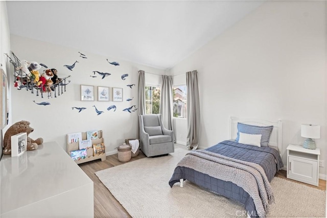 2017 Curtis Ave Unit B, Redondo Beach, CA 90278 - bedroom featuring light wood finished floors and lofted ceiling