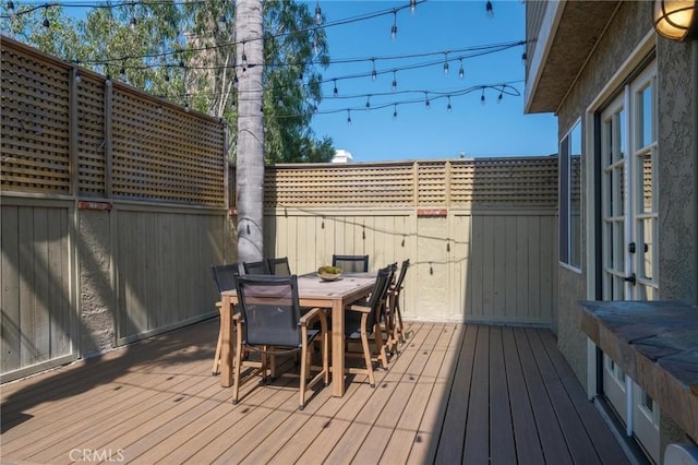 2017 Curtis Ave Unit B, Redondo Beach, CA 90278 - wooden terrace featuring outdoor dining space