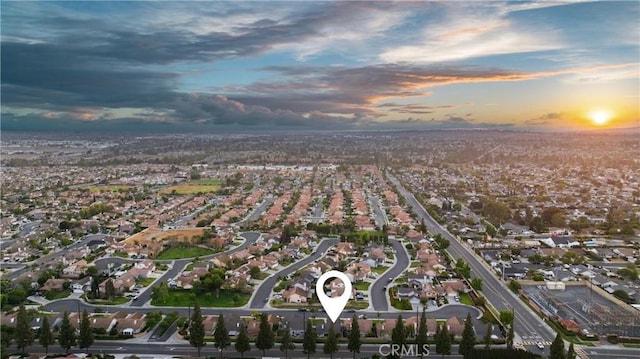 5650 Harvest Way, Yorba Linda, CA 92886 - aerial view of property and surrounding area featuring nearby suburban area
