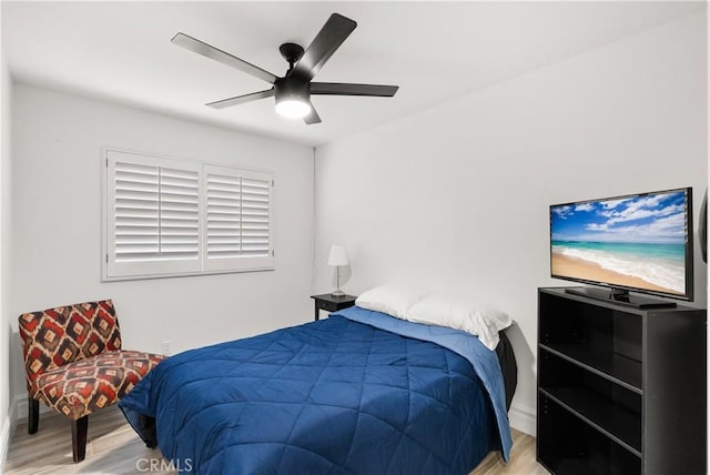 5650 Harvest Way, Yorba Linda, CA 92886 - bedroom with light wood-style flooring and ceiling fan