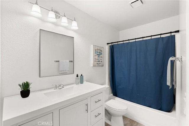 5650 Harvest Way, Yorba Linda, CA 92886 - full bathroom featuring vanity, shower / bath combination with curtain, and wood finished floors