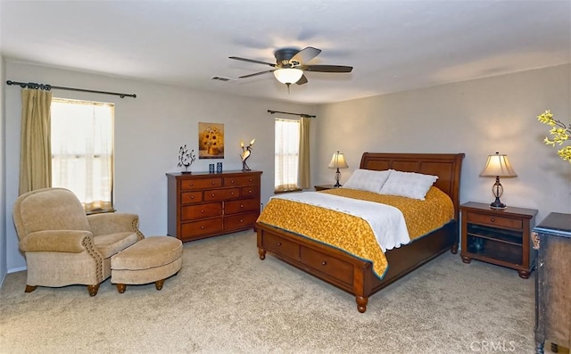 15381 Otomian Rd, Apple Valley, CA 92307 - bedroom featuring carpet floors and a ceiling fan