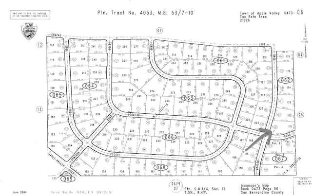 15381 Otomian Rd, Apple Valley, CA 92307 - map showing property parcels
