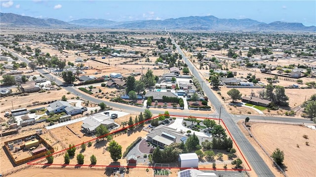 14908 Dakota Rd, Apple Valley, CA 92307 - view of property location with property boundaries highlighted and a mountain backdrop