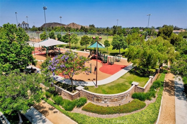 373 W Pebble Creek Ln, Orange, CA 92865 - aerial view of a mountain backdrop and a tree filled landscape