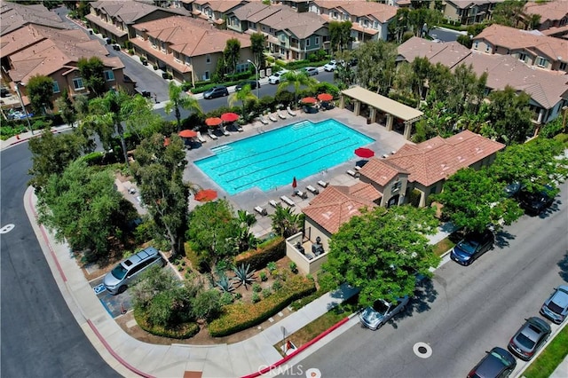 373 W Pebble Creek Ln, Orange, CA 92865 - aerial perspective of suburban area featuring a pool