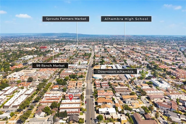 828 N Garfield Ave Unit C, Alhambra, CA 91801 - bird's eye view