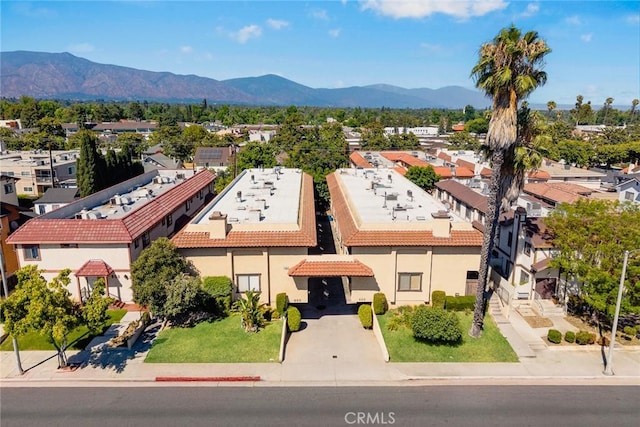 828 N Garfield Ave Unit C, Alhambra, CA 91801 - aerial perspective of suburban area with a mountain backdrop