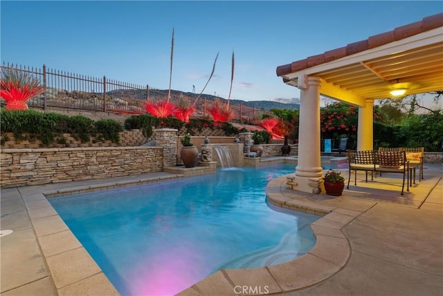 6720 Sycamore Ln, Palmdale, CA 93551 - view of pool with a patio and a mountain view