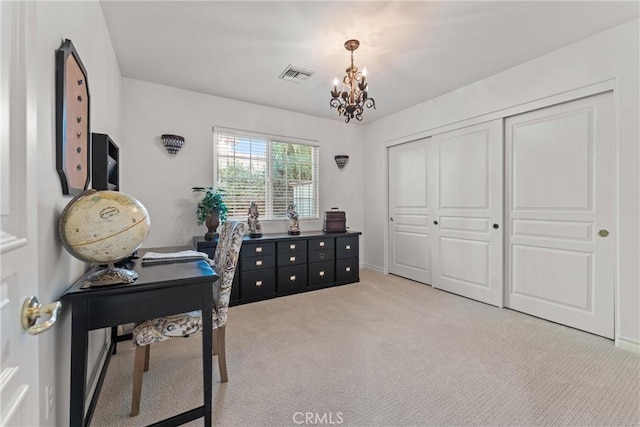 6720 Sycamore Ln, Palmdale, CA 93551 - office space featuring a chandelier and light colored carpet
