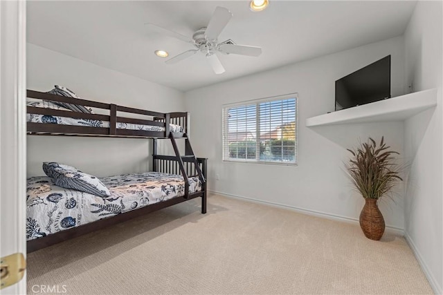 6720 Sycamore Ln, Palmdale, CA 93551 - carpeted bedroom featuring recessed lighting and ceiling fan