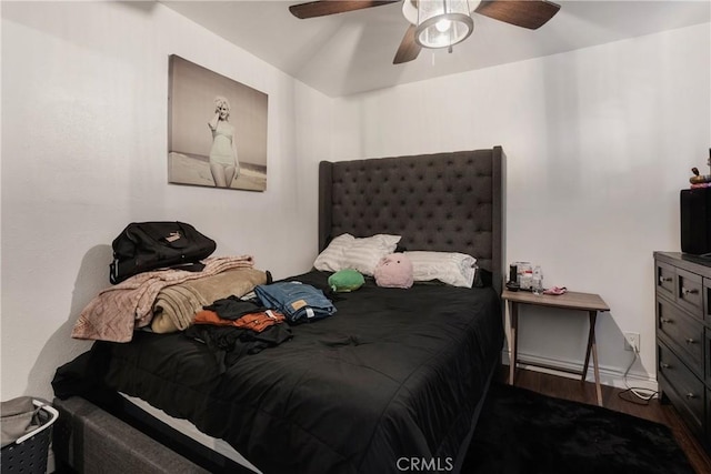 215 E 11th St Unit 4, Pomona, CA 91766 - bedroom with wood finished floors and ceiling fan