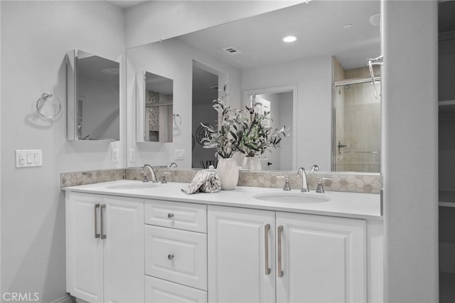 11824 Stonefield Dr, Corona, CA 92883 - full bath with double vanity and tiled shower