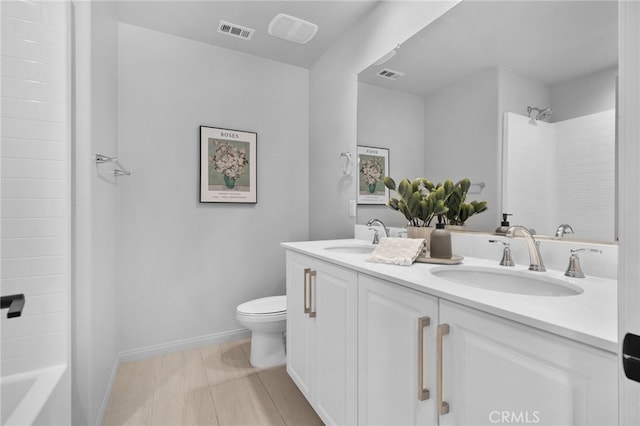 11824 Stonefield Dr, Corona, CA 92883 - bathroom with double vanity and bathtub / shower combination