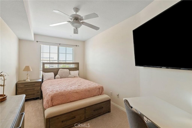 2750 Artesia Blvd Unit 313, Redondo Beach, CA 90278 - bedroom with light carpet and a ceiling fan