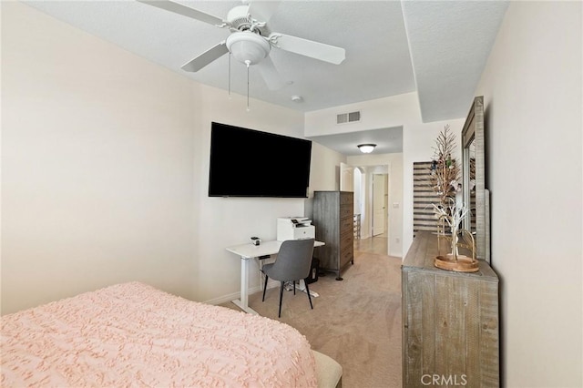 2750 Artesia Blvd Unit 313, Redondo Beach, CA 90278 - bedroom with light carpet and a ceiling fan