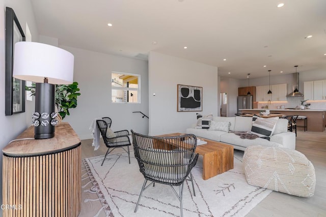 3874 W Point Dr, Los Angeles, CA 90065 - living room with recessed lighting and light wood-style floors