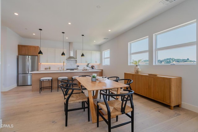 3874 W Point Dr, Los Angeles, CA 90065 - dining room with recessed lighting and light wood-type flooring