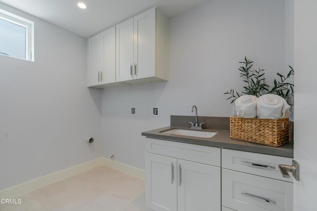 3874 W Point Dr, Los Angeles, CA 90065 - laundry room with hookup for a washing machine, cabinet space, and recessed lighting