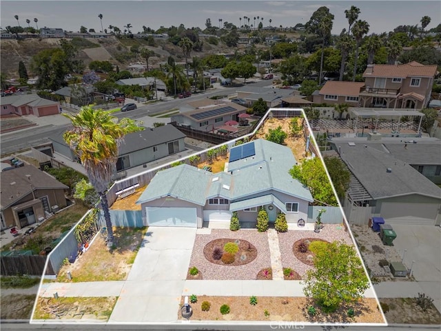 4054 Lewis St, Oceanside, CA 92056 - aerial view of residential area with property parcel outlined