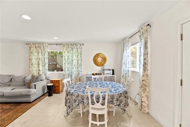 4054 Lewis St, Oceanside, CA 92056 - dining space featuring plenty of natural light, light tile patterned flooring, and recessed lighting