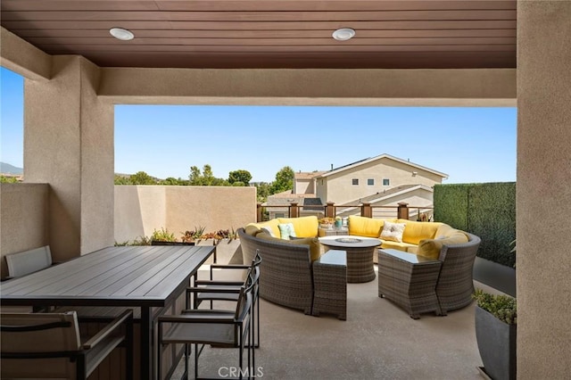 131 Spiral, Irvine, CA 92618 - view of patio / terrace with an outdoor living space with a fire pit and outdoor dining space
