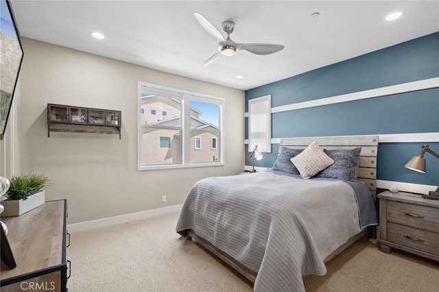 131 Spiral, Irvine, CA 92618 - carpeted bedroom featuring a ceiling fan and recessed lighting