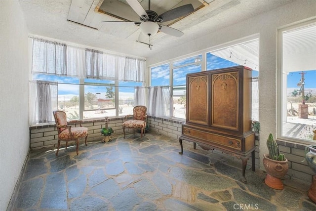 61975 La Brisa Dr, Joshua Tree, CA 92252 - sunroom / solarium with stone flooring
