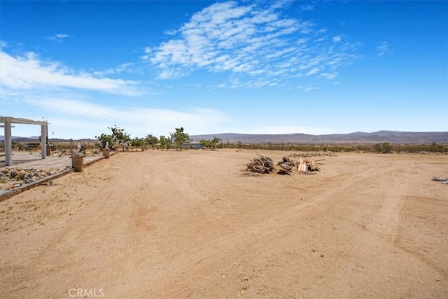 61975 La Brisa Dr, Joshua Tree, CA 92252 - view of yard with a view of rural / pastoral area and a mountain view