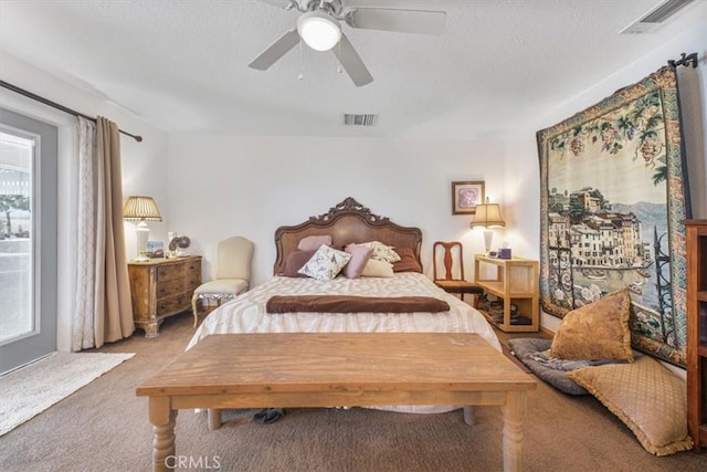 61975 La Brisa Dr, Joshua Tree, CA 92252 - carpeted bedroom with ceiling fan