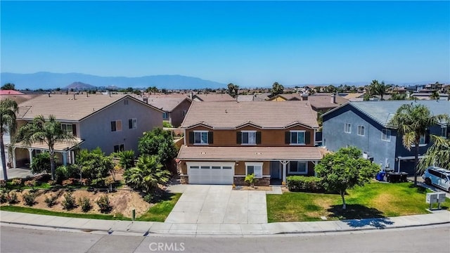 11935 Silver, Jurupa Valley, CA 91752 - view of front facade featuring a tiled roof, a garage, a residential view, and driveway