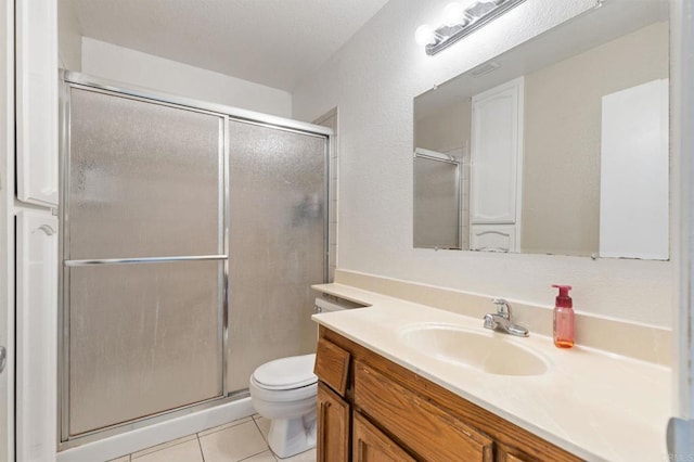 8041 Lomand Ct, Sacramento, CA 95828 - bathroom with vanity, a stall shower, and tile patterned flooring