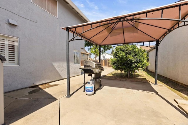 8041 Lomand Ct, Sacramento, CA 95828 - view of patio / terrace featuring a gazebo and grilling area