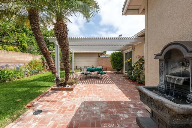 1915 Volk Ave, Long Beach, CA 90815 - view of patio / terrace featuring a pergola and outdoor dining space