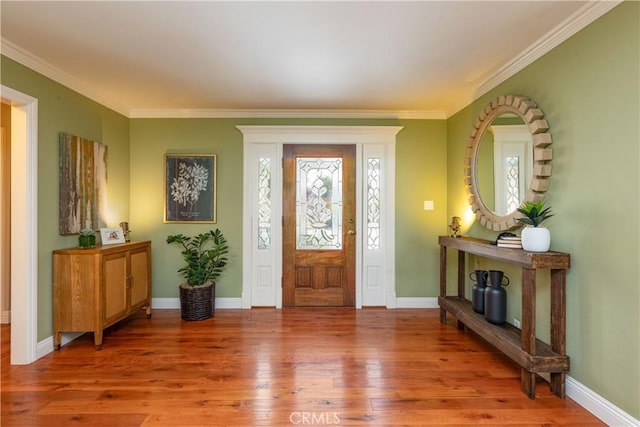 1915 Volk Ave, Long Beach, CA 90815 - entrance foyer with hardwood / wood-style flooring and ornamental molding
