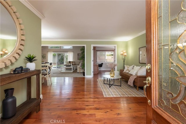 1915 Volk Ave, Long Beach, CA 90815 - living room with ornamental molding and wood finished floors