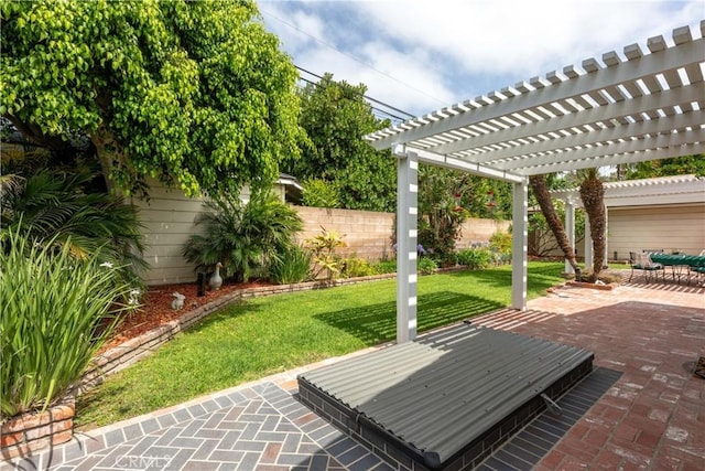 1915 Volk Ave, Long Beach, CA 90815 - fenced backyard featuring a pergola and a patio
