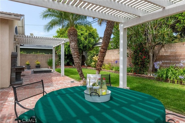 1915 Volk Ave, Long Beach, CA 90815 - fenced backyard featuring a pergola and a patio
