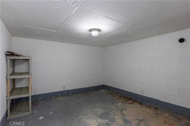 1915 Volk Ave, Long Beach, CA 90815 - unfurnished room with unfinished concrete flooring and concrete block wall