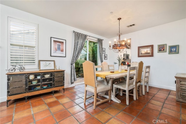 30050 Cabo Del Oeste, Highland, CA 92346 - dining space with a chandelier and tile patterned flooring